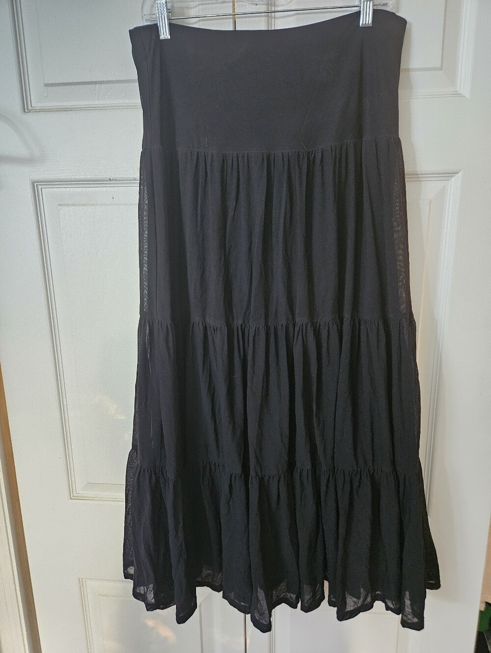 Ralph Lauren Black Tiered Maxi Skirt
